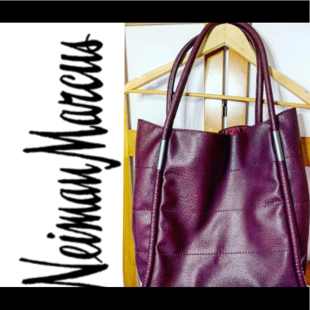 Neiman Marcus Faux Leather Tote